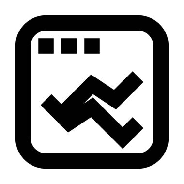 Çizgi Çizelgesi simgesi, vektör illüstrasyonu