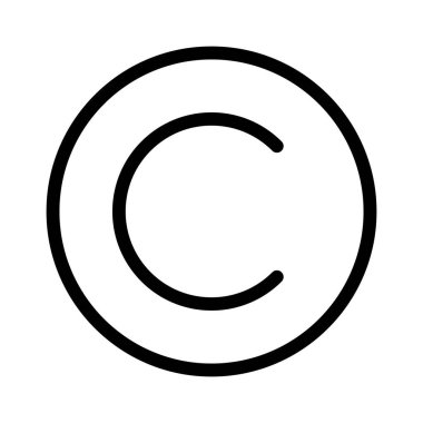 Telif Hakları Web Tasarımı simgesi, vektör illüstrasyonu