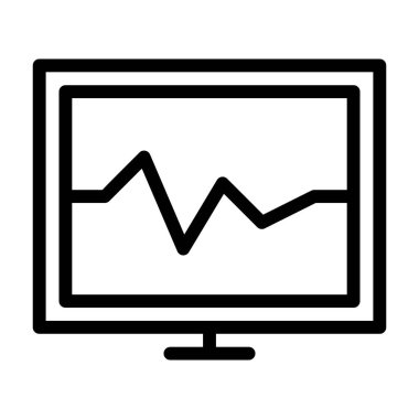 Kardiyoloji Tıp Hastanesi ikonu, vektör illüstrasyonu