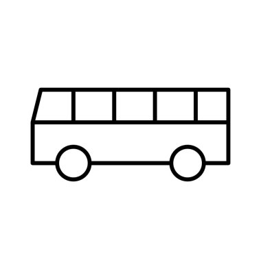 Turizm Otobüsü simgesi, vektör illüstrasyonu