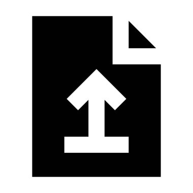 Beyaz arkaplan üzerindeki belge simgesi, vektör illüstrasyonu