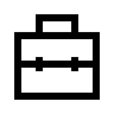 evrak çantası simgesi, vektör illüstrasyonu 