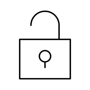 Beyaz arkaplanda kilitlenmiş simge, vektör illüstrasyonuName