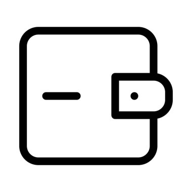 Cüzdan simgesi, vektör illüstrasyonu 