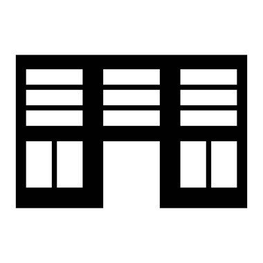 bina simgesi, vektör illüstrasyonu