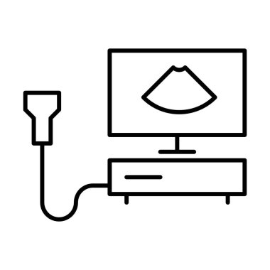  Ultrason simgesi, vektör illüstrasyonu  