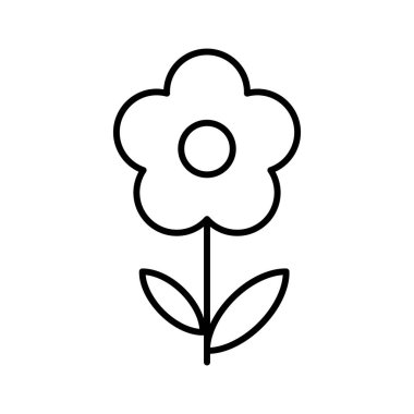 çiçek simgesi, vektör illüstrasyonu