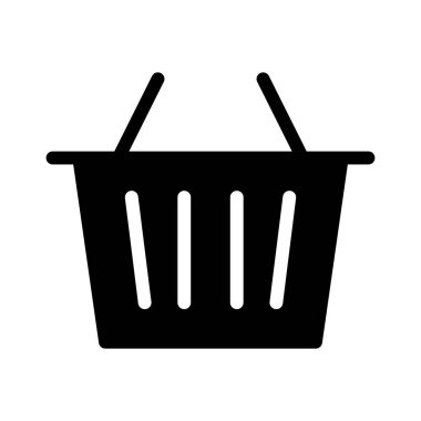 Sepet simgesi, vektör illüstrasyonu