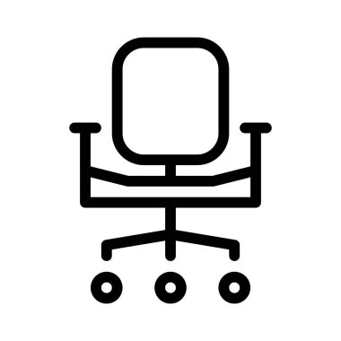 Sandalye Simgesi, vektör illüstrasyonu