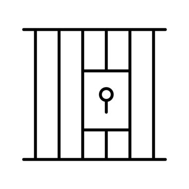 Hapishane Şehri simgesi, vektör illüstrasyonu