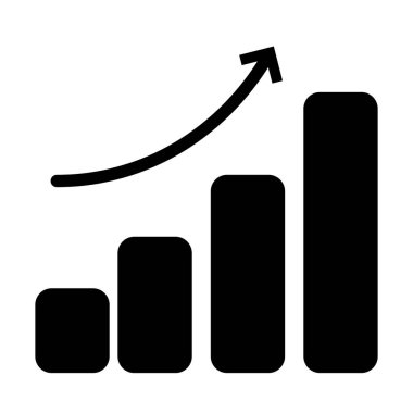Sunum grafik simgesi, vektör illüstrasyonunu büyüt