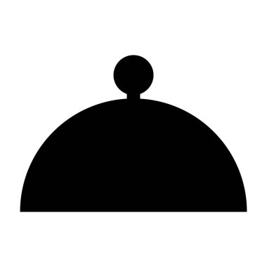 Gıda Tabağı Çizgisi simgesi, vektör illüstrasyonu