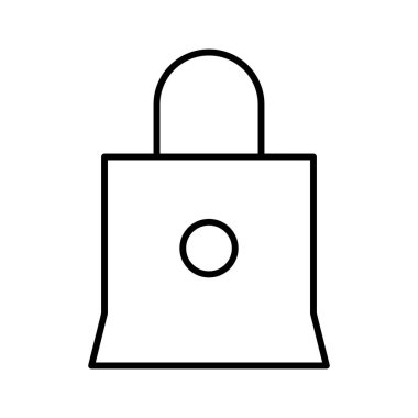 Alışveriş poşeti simgesi, vektör illüstrasyonu