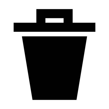 Çöp kutusu simgesi, vektör illüstrasyonu