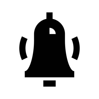 Beyaz arkaplanda alarm simgesi, vektör illüstrasyonu