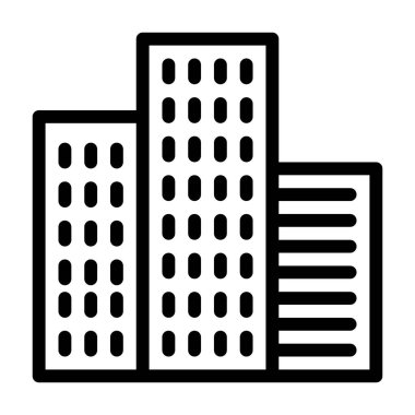 İş Binası Finans simgesi, vektör