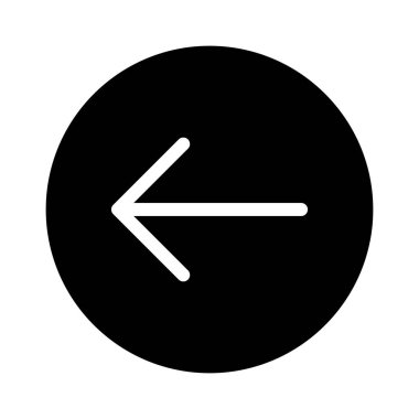 Sol Ok simgesi, vektör