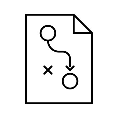  Beyaz arkaplan üzerindeki Çalışma Planı Proje Planı simgesi, vektör illüstrasyonu