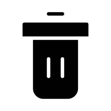 Çöp kutusu simgesi, vektör illüstrasyonu