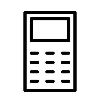 hesap makinesi simgesi, vektör illüstrasyonu