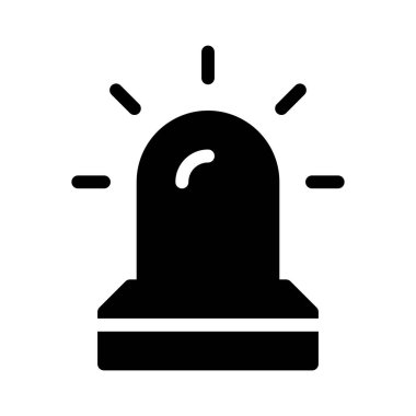 Beyaz arkaplanda alarm simgesi, vektör illüstrasyonu