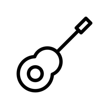 Gitar simgesi, vektör illüstrasyonu