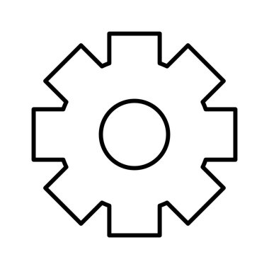 ayar simgesi, vektör illüstrasyonu