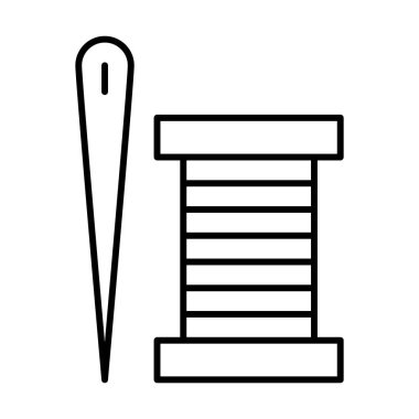 Dikiş simgesi, vektör illüstrasyonu