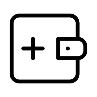 Cüzdan simgesi, vektör illüstrasyonu  