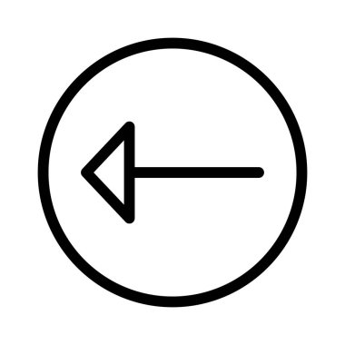 Sol Ok simgesi, vektör