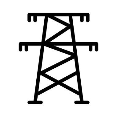 Transmition Tower simgesi, vektör illüstrasyonu 