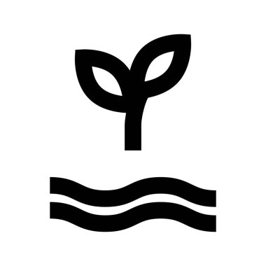 Su Temizleme simgesi, vektör çizimi 