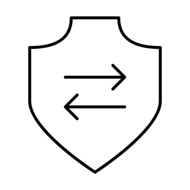 Kalkan simgesi, vektör illüstrasyonunu eşzamanla