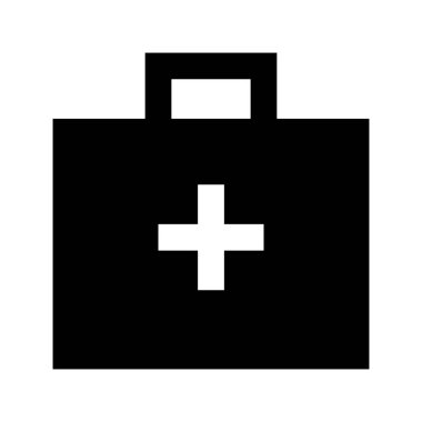 Poşet İlaç simgesi, vektör illüstrasyonu