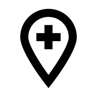 Konum Pin simgesi, vektör illüstrasyonu ekle