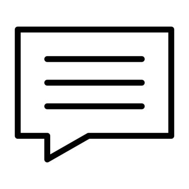 konuşma balonu simgesi, vektör illüstrasyonu