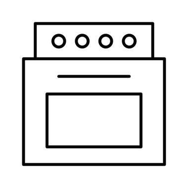 Soba Mutfağı simgesi, vektör illüstrasyonu