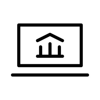 çevrimiçi bankacılık simgesi, vektör illüstrasyonu