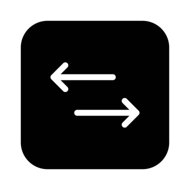 sync Straight Arrow simgesi, vektör illüstrasyonu 