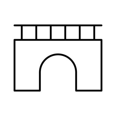 Köprü Şehri simgesi, vektör illüstrasyonu