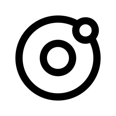  Güneş Sistemi simgesi, vektör illüstrasyonu