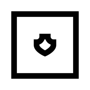 Kare Kalkan simgesi, vektör illüstrasyonu