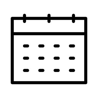 Takvim simgesi, vektör çizimi