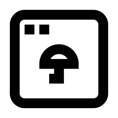 Şemsiye Uygulama simgesi, vektör illüstrasyonu