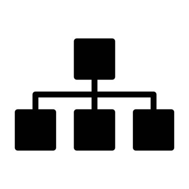 Organigramm simgesi, vektör illüstrasyonu