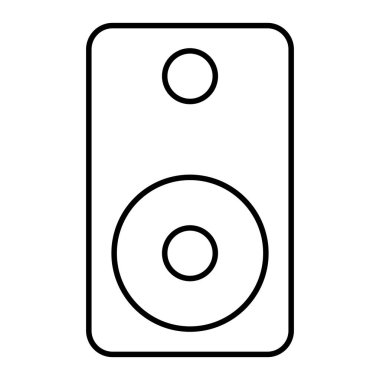 Hoparlör kutusu Müzik simgesi, vektör illüstrasyonu