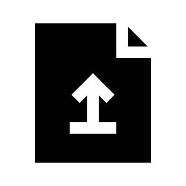 Beyaz arkaplan üzerindeki belge simgesi, vektör illüstrasyonu