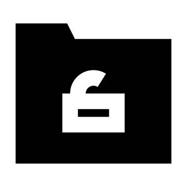 Beyaz arkaplanda kilitlenmemiş simge, vektör illüstrasyonu