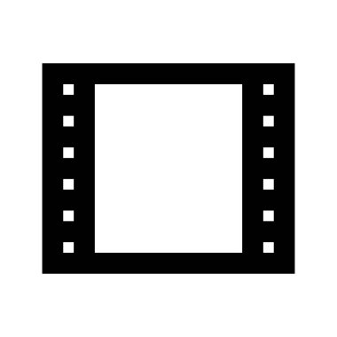  Filmstrip Ortam simgesi, vektör illüstrasyonu 