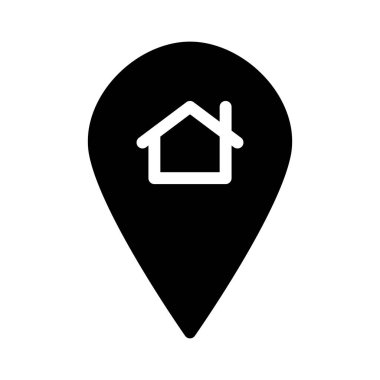 Otel Konumu simgesi, vektör illüstrasyonu